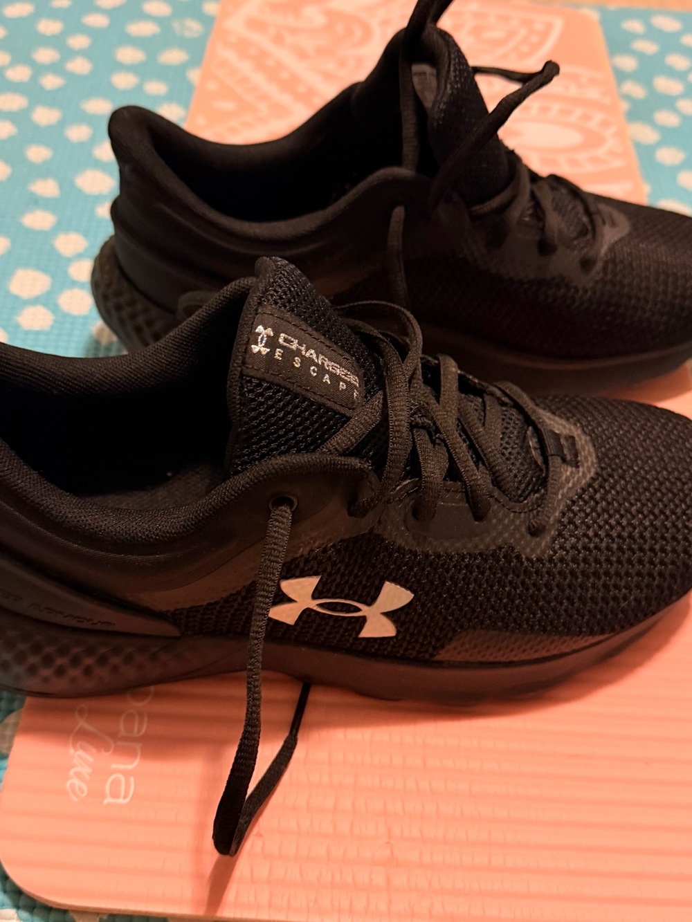 Under Armour Women’s Black Athletic Running Shoes with White Logo